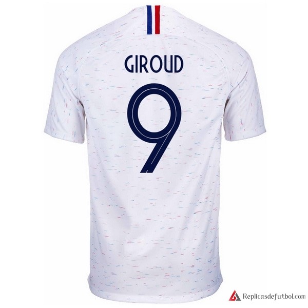 Camiseta Seleccion Francia Segunda equipación Giroud 2018 Blanco